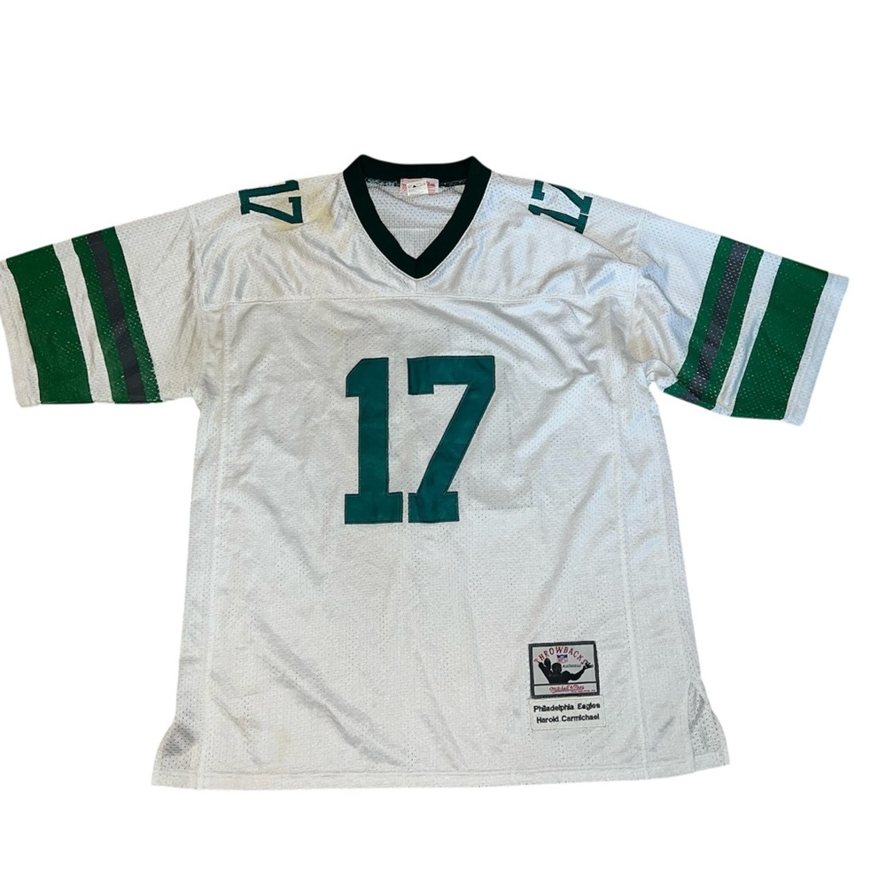 Philadelphia Eagles White and Green Jersey